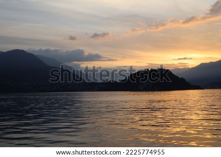 Sunset at Lake Como, Italy