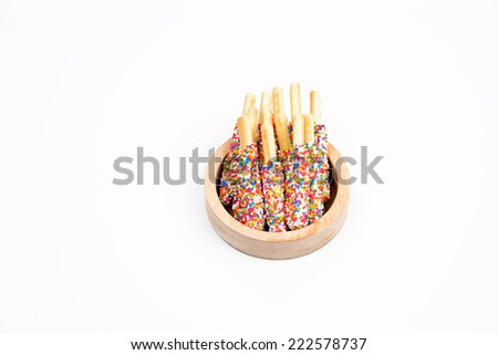 Sugar Cookie With Sprinkles Isolated On White