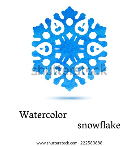 watercolor vector snowflake