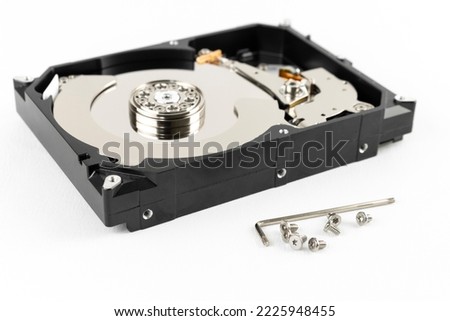 Hard disk drive of disassembled computer