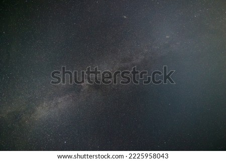 the starry milky way in the autumn night sky