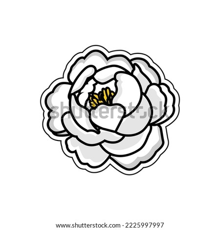 Rose V39 Patch Streetwear, Urban Design Grey and White Color Patch Commercial Use
