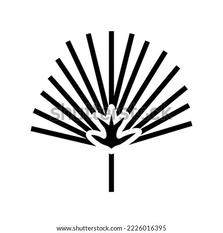 chamaerops tropical leaf glyph icon vector. chamaerops tropical leaf sign. isolated symbol illustration Royalty-Free Stock Photo #2226016395