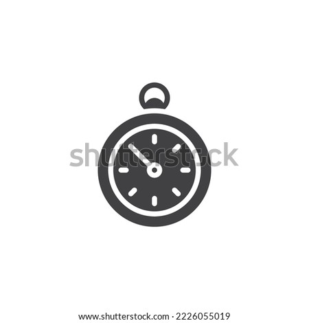 Stopwatch vector icon. filled flat sign for mobile concept and web design. Stopwatch time glyph icon. Deadline symbol, logo illustration. Vector graphics