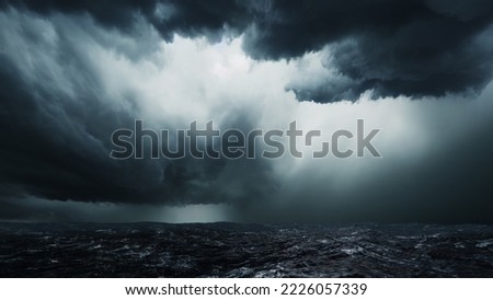 Storm aboev the pacific ocean Royalty-Free Stock Photo #2226057339
