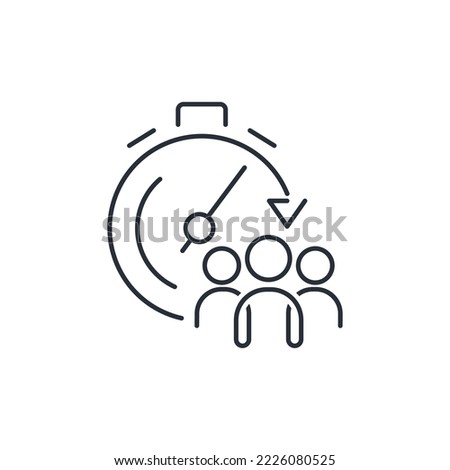 Rapid Response Team. Vector linear icon isolated on white background. Royalty-Free Stock Photo #2226080525