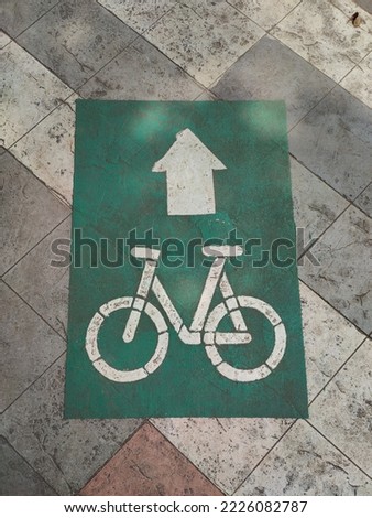 road signs for cyclists on the road