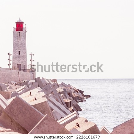 Nice harbor lighthouse in France