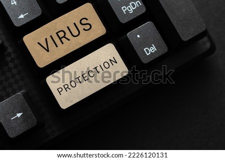 Text caption presenting Virus Protection. Business approach program designed to protect computers from malware Royalty-Free Stock Photo #2226120131