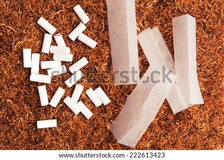 Fine cut tobacco, filters and smoking paper for rolling cigarettes
