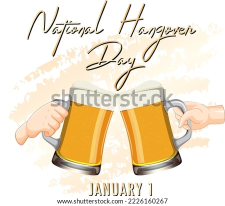 National Hangover Day Banner Design illustration