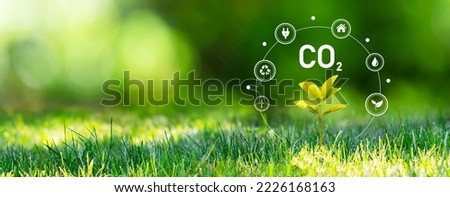 Carbon dioxide, CO2 emissions, carbon footprint concept Royalty-Free Stock Photo #2226168163