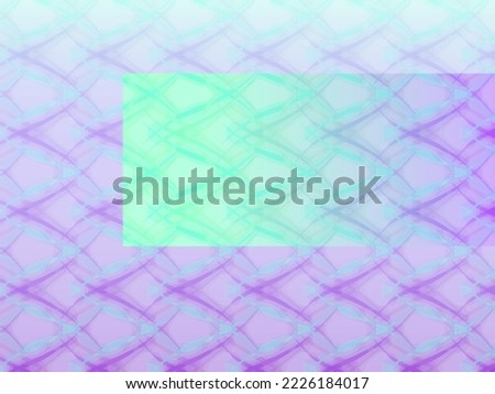 A hand drawing pattern made of purple and lily with a turquoise transparent rectangle