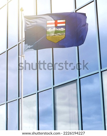 Flag of Alberta on a flagpole