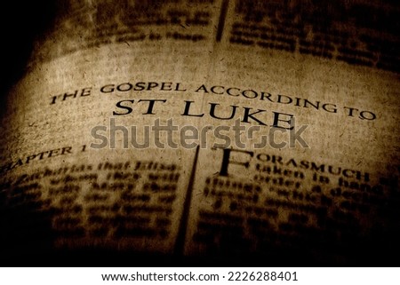 Bible New Testament Christian Teachings Gospel St Luke Saint Royalty-Free Stock Photo #2226288401