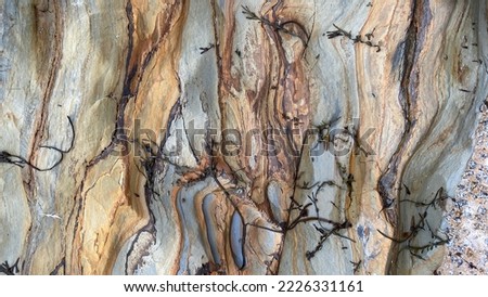 Beach Rock Strata Abstract Background Royalty-Free Stock Photo #2226331161