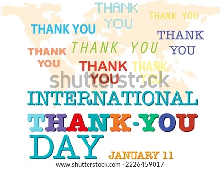 International thank you day icon illustration