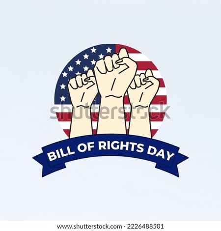 This illustration design is perfect for celebrating Bill Of Rights Day on 15th December. It's also suitable for social media template.
