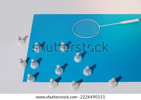 high angle view white badminton