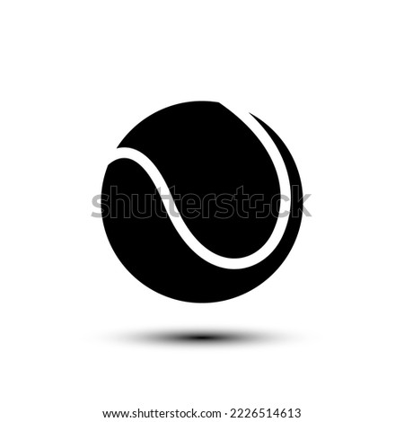 Tennis ball icon. flat design vector illustration for web and mobile