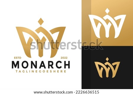 Letter M Crown Elegant Logo Design, brand identity logos vector, modern logo, Logo Designs Vector Illustration Template