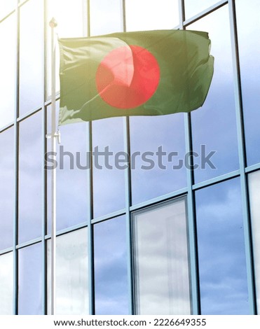 Flag of Bangladesh on a flagpole