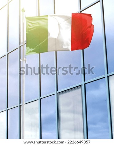 Flag of Italy on a flagpole