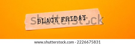 Close up conceptual shot of a business idea showing Black Friday