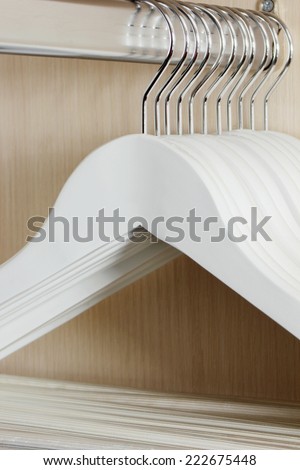 Empty clothes hangers