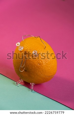 orange with clerical eyes, nose in good quality