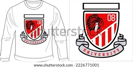 08 university t shirt graphic design vector illustration digital file