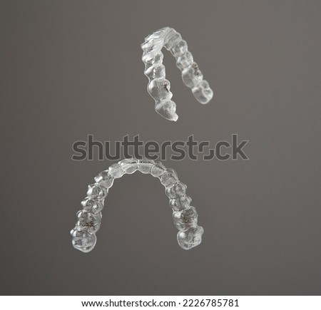 Dental mouthpieces on an isolated background Royalty-Free Stock Photo #2226785781
