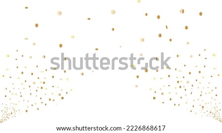congratulatory background with gold confetti on both sides. Vector illustration Royalty-Free Stock Photo #2226868617