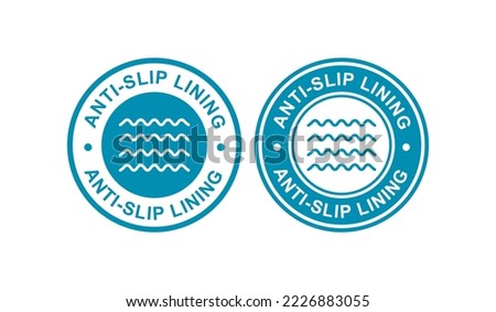 Anti slip lining logo badge vector. Suitable for business, information  and product label Royalty-Free Stock Photo #2226883055