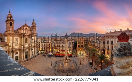 Palermo, Italy Overlooking Piazza San Domenico Royalty-Free Stock Photo #2226979041
