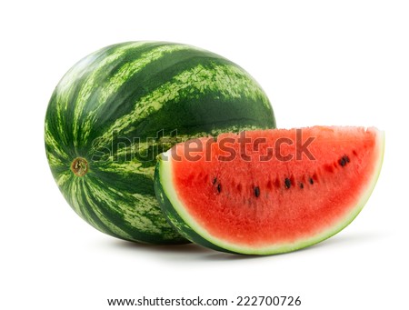 watermelon isolated on white background Royalty-Free Stock Photo #222700726