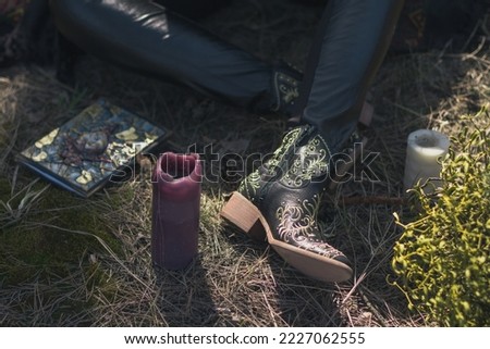 Close up human legs concept photo. Man and woman footwear. Official reception. Side view photography with shoes on background. High quality picture for wallpaper, travel blog, magazine, article