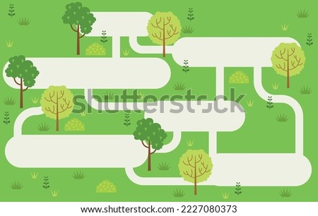 Park map background. Blank board game template Royalty-Free Stock Photo #2227080373