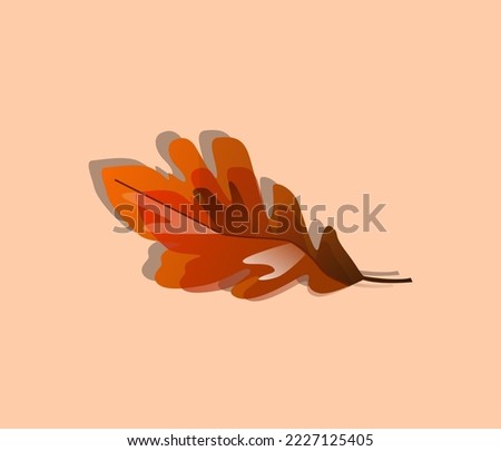 illustration of an autumn gold leaves