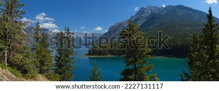 View of Lake Minnewanka in Banff National Park,Alberta,Canada,North America

