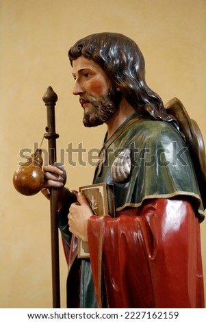 St. James the Apostle church. James the Great. Statue.  Italy.  Royalty-Free Stock Photo #2227162159