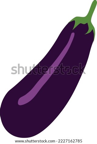 Cartoon eggplant emoji icon, aubergine symbol. Isolated vector vegetable clip art illustration. Eggplant vector icon isolated on white background. eggplant icon, flat style.