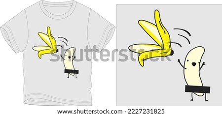BANANA UNDERSTANDING. t  shirt graphic design vector illustration \
