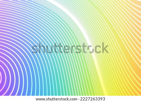 Light Multicolor vector background with curved lines. Smart illustration in abstract style with gradient lines.  Background for cell phone screens.