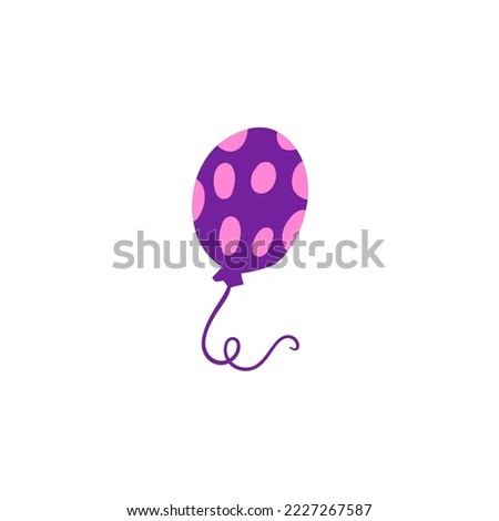 Balloon. Holiday element. Vector icon, flat illustration