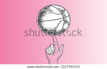 basketball ball spinning on finger wallpaper