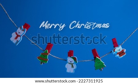 Merry Christmas rope with xmas tree and teddies.