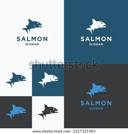 Salmon logo icon design template 