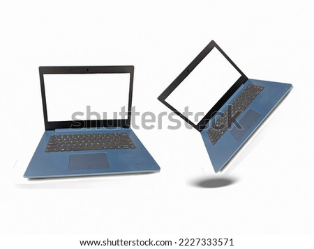 Isolated laptop with empty space on white background. can used for advertising needs