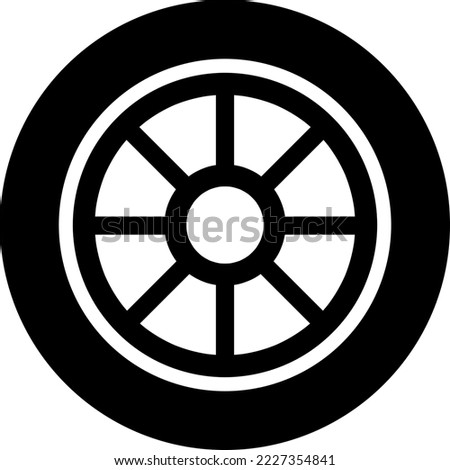 Wheel disks icon, logo isolated on white background.eps
